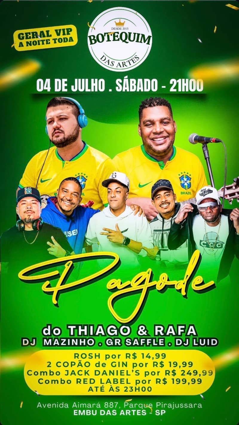 Flyer Botequim das artes
