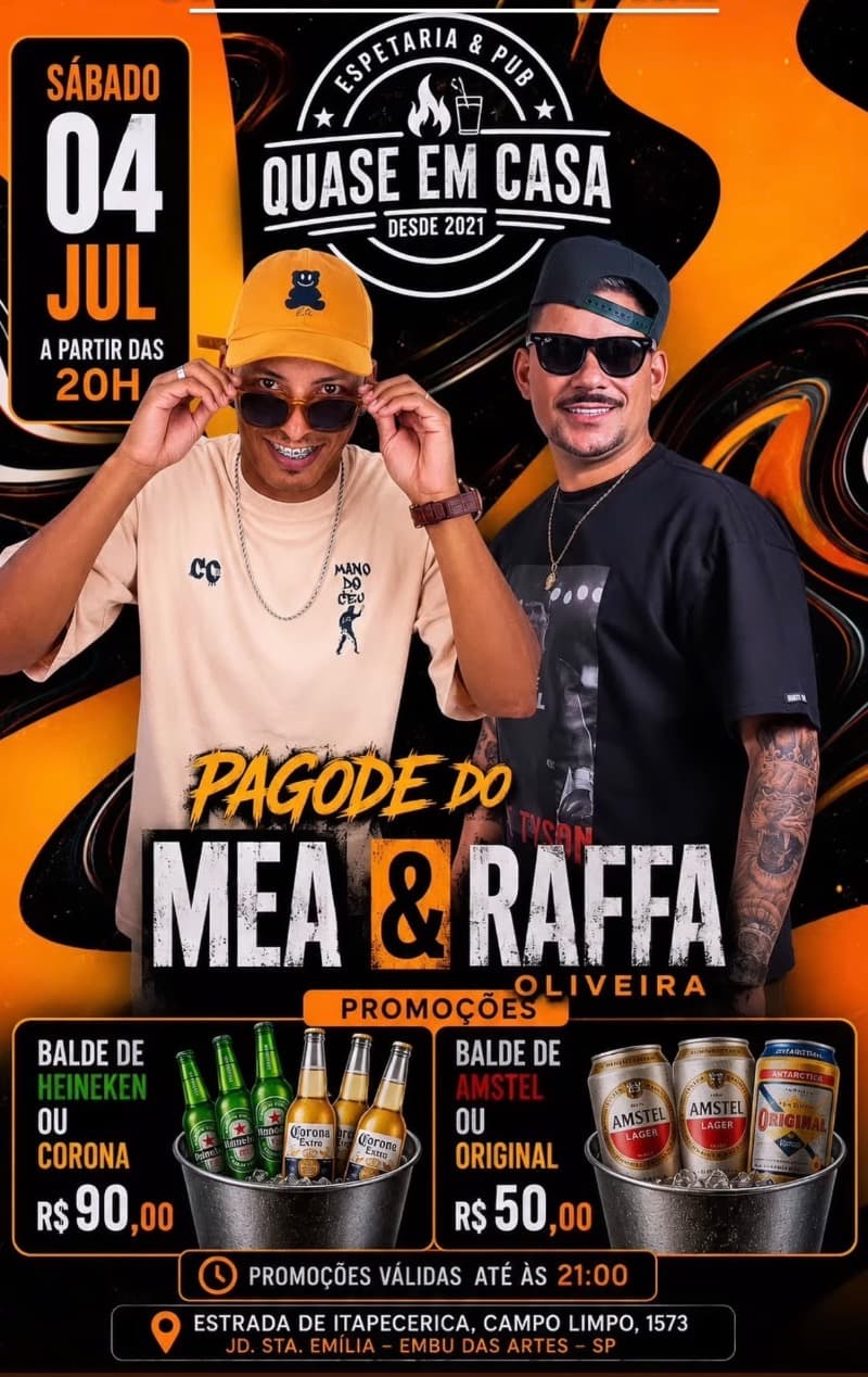 Flyer Quase em Casa