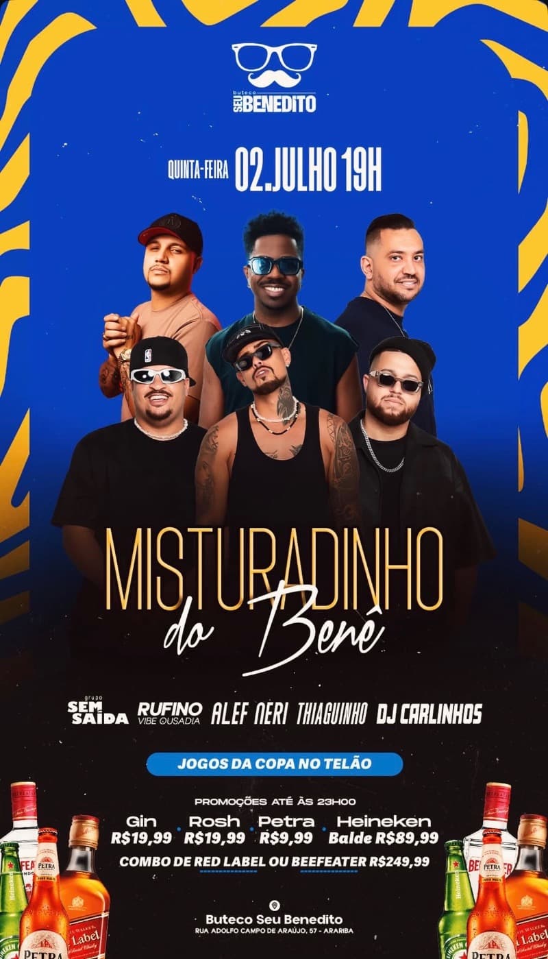 Flyer Buteco Seu Benedito