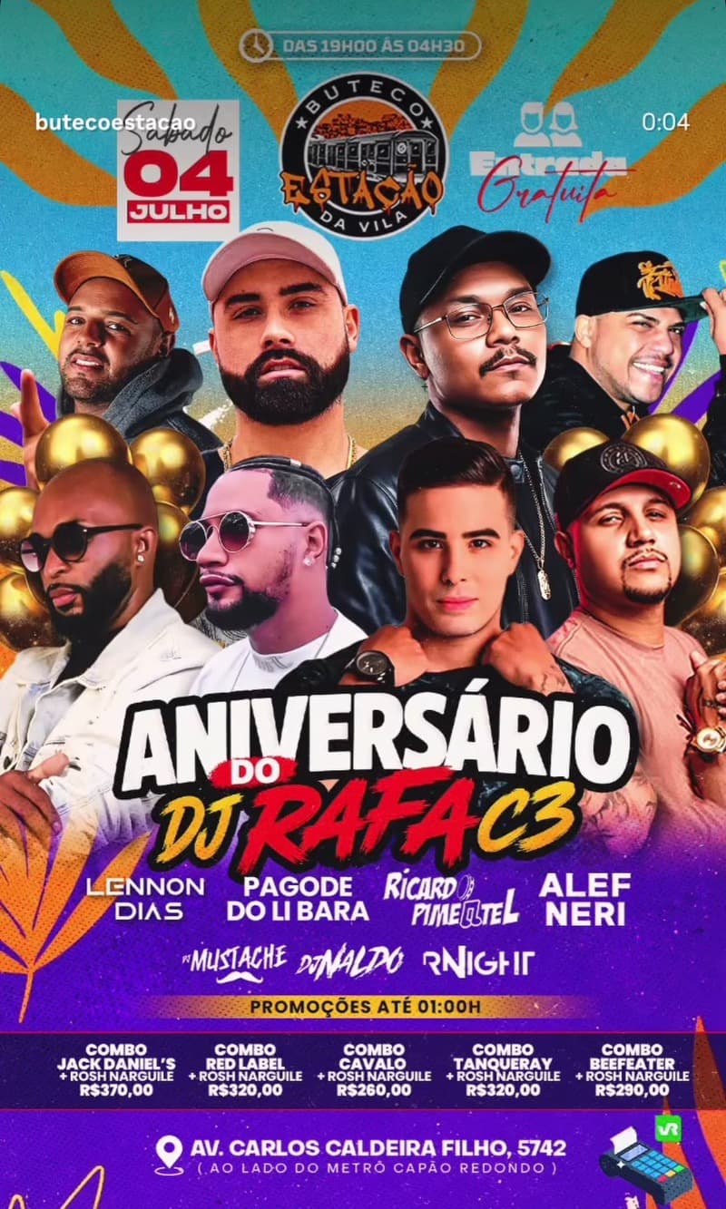 Flyer Buteco Estação