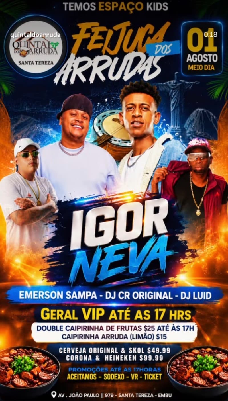 Flyer Quintal do Arruda